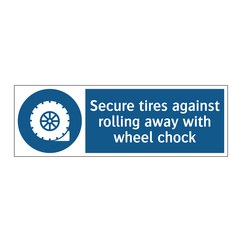 Secure tires against rolling away with wheel chock