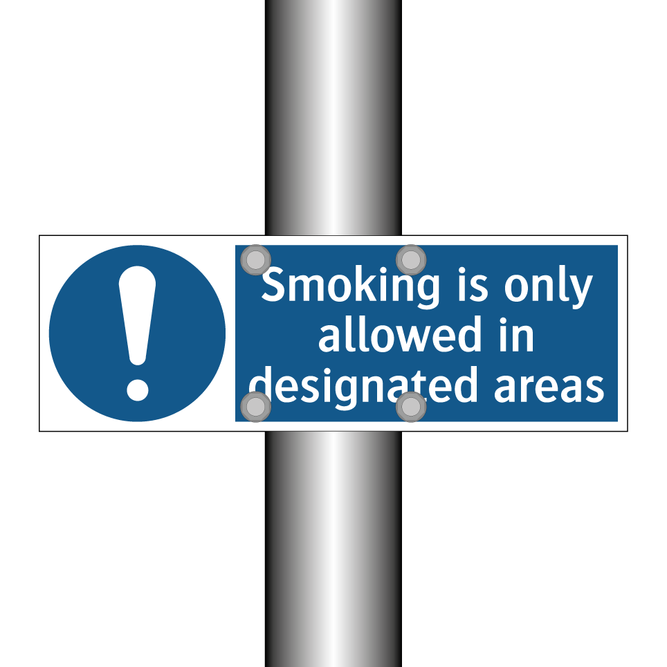 Smoking is only allowed in designated areas