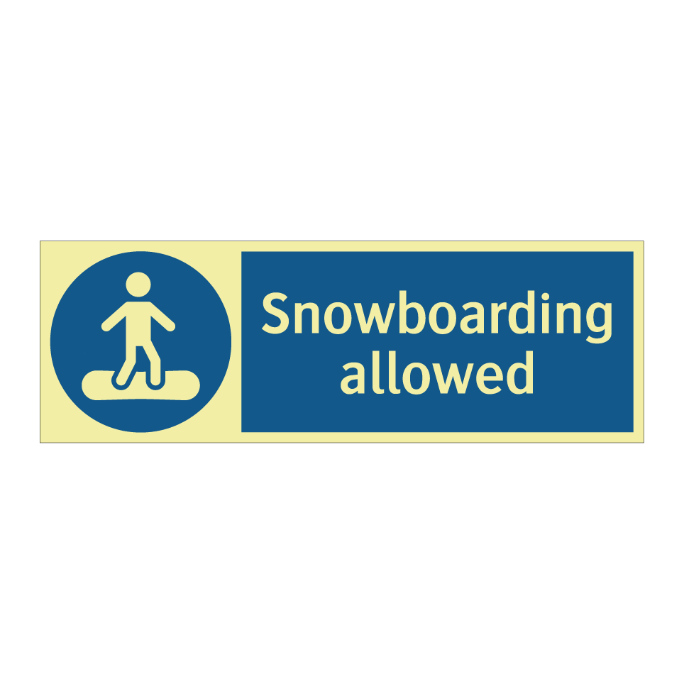 Snowboarding allowed