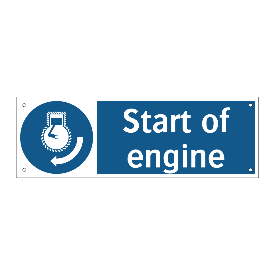Start of engine