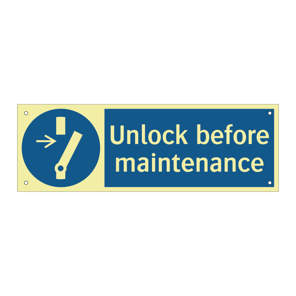 Unlock before maintenance