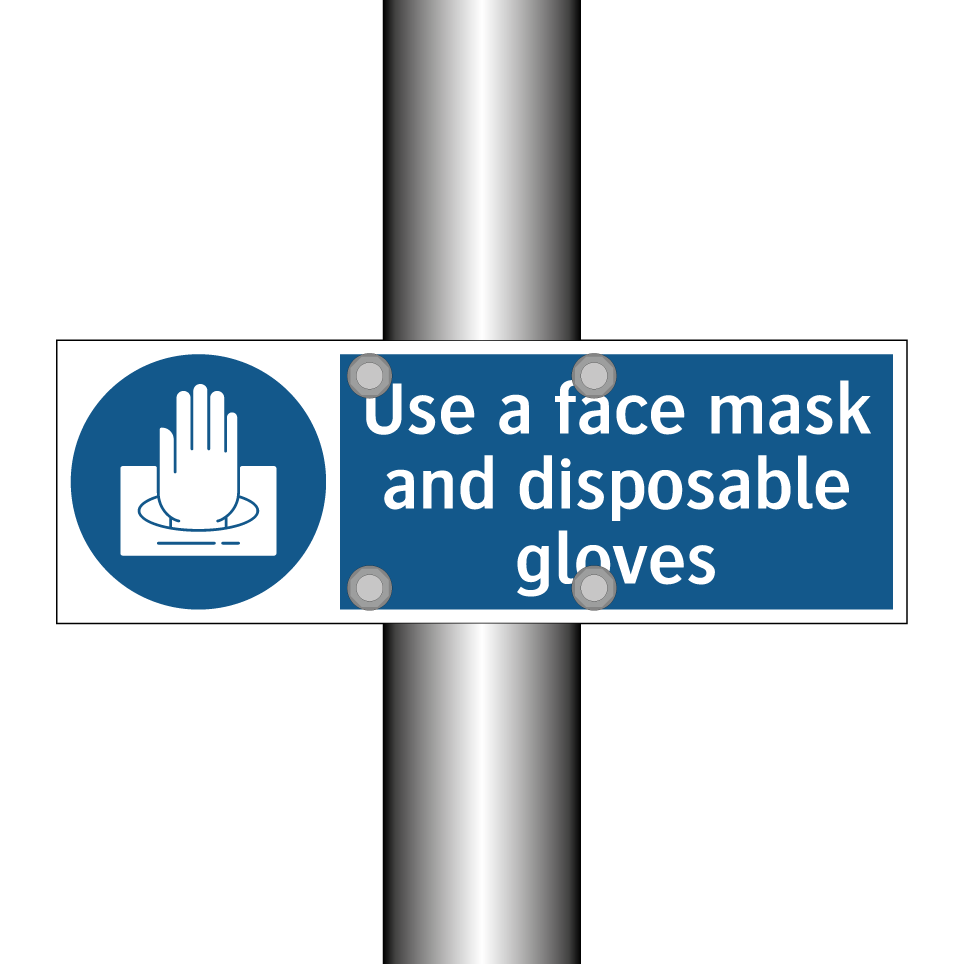 Use a face mask and disposable gloves
