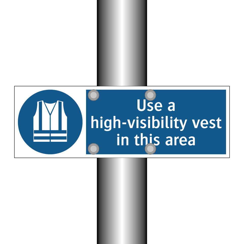 Use a high-visibility vest in this area