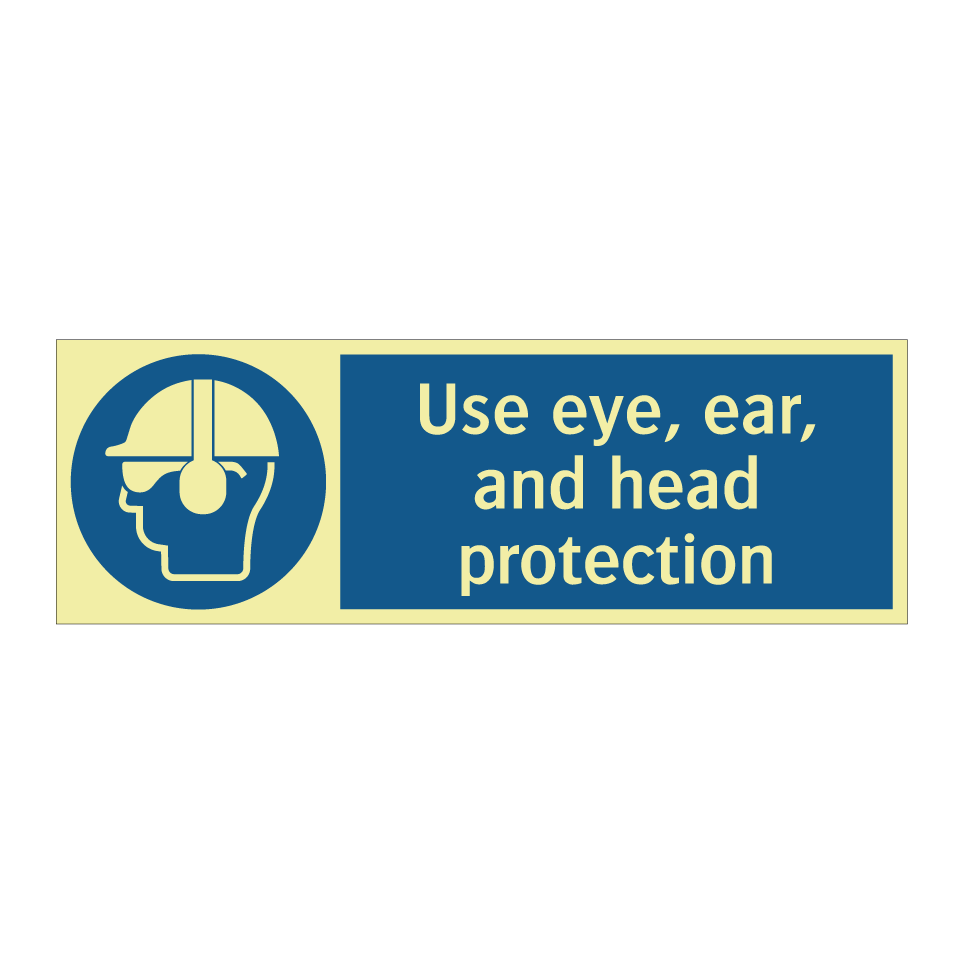 Use eye, ear, and head protection