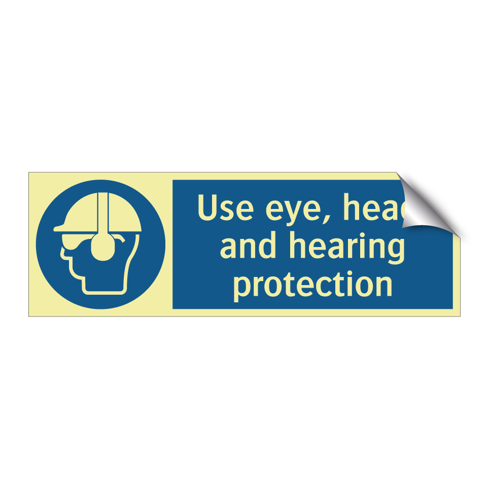 Use eye, head, and hearing protection