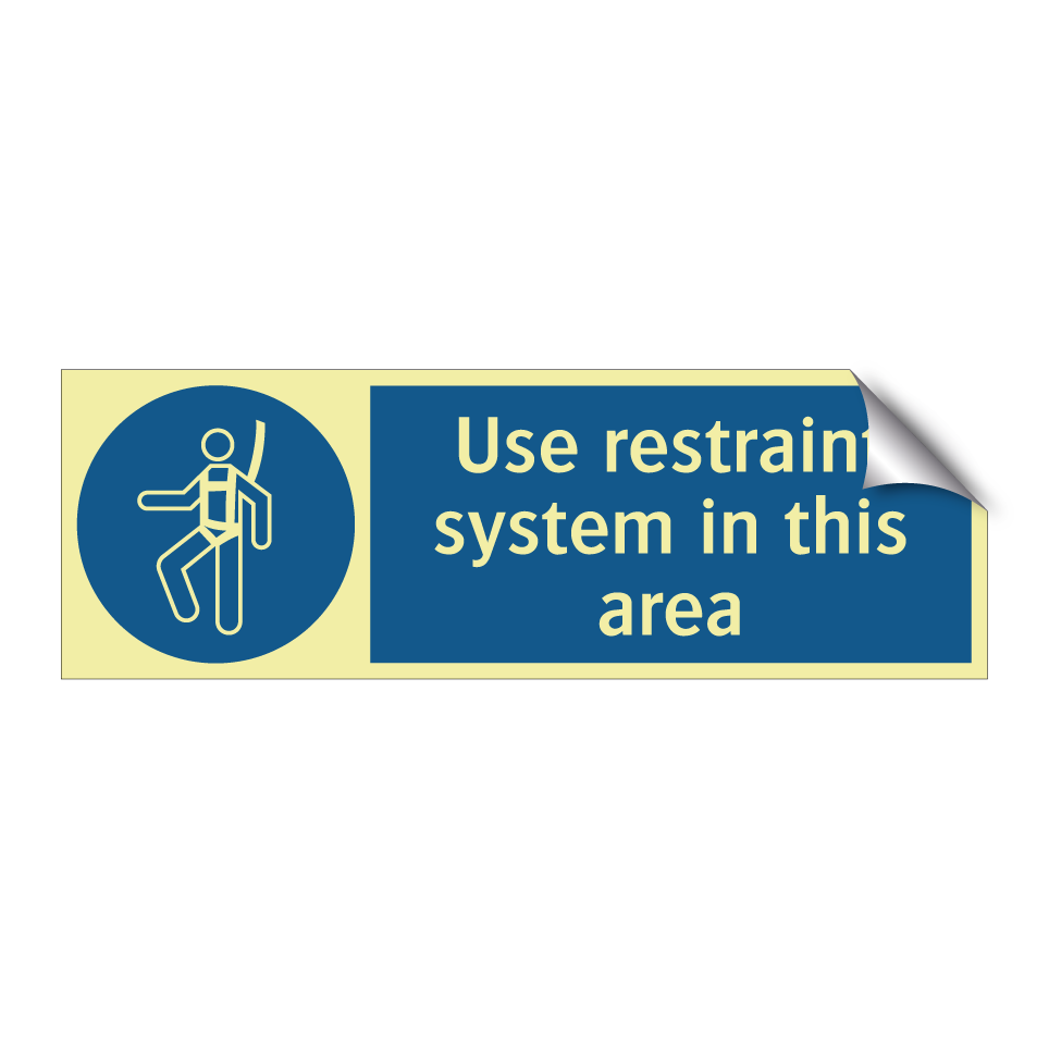 Use restraint system in this area