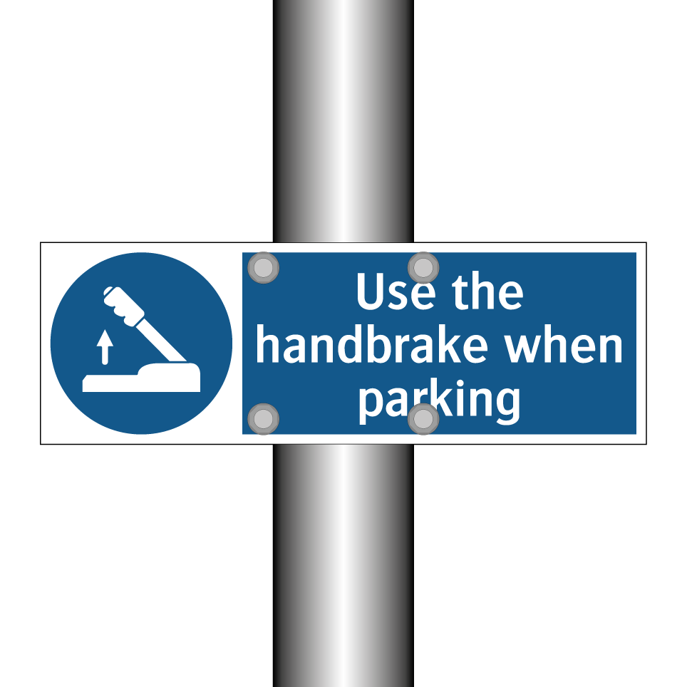 Use the handbrake when parking