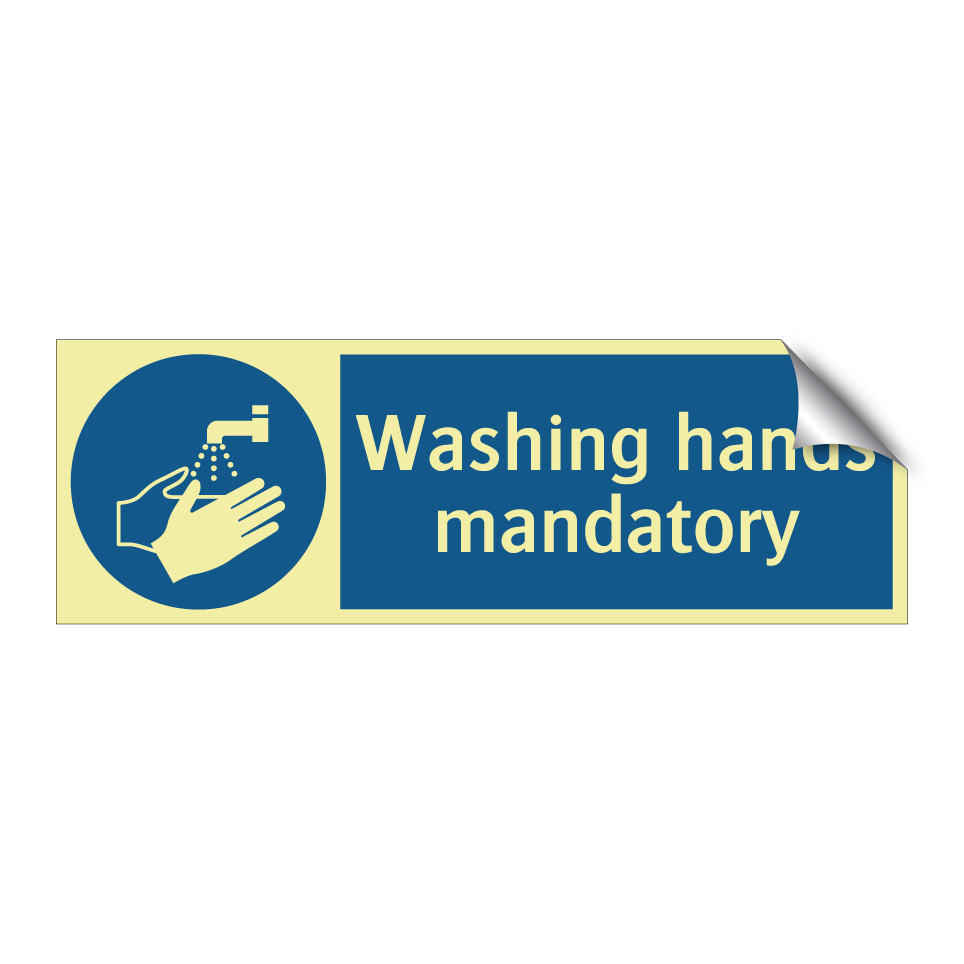Washing hands mandatory