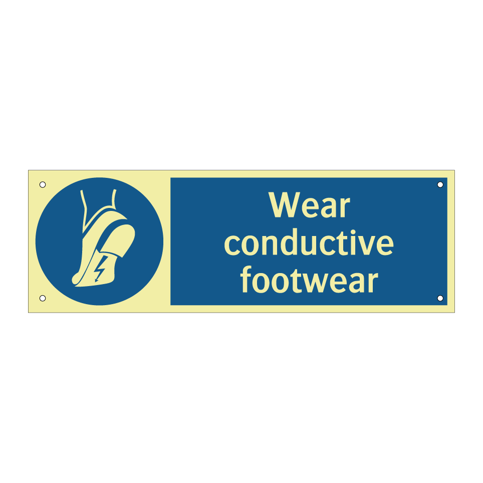 Wear conductive footwear