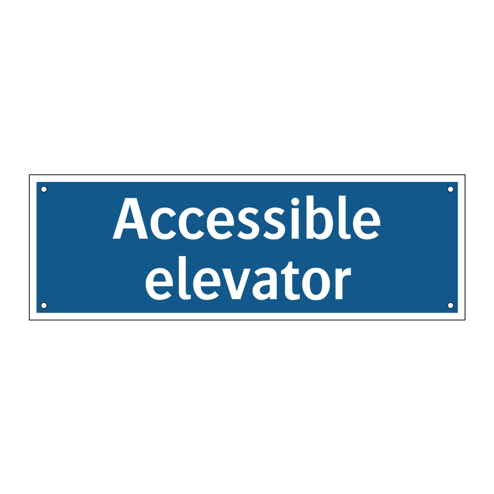 Accessible elevator
