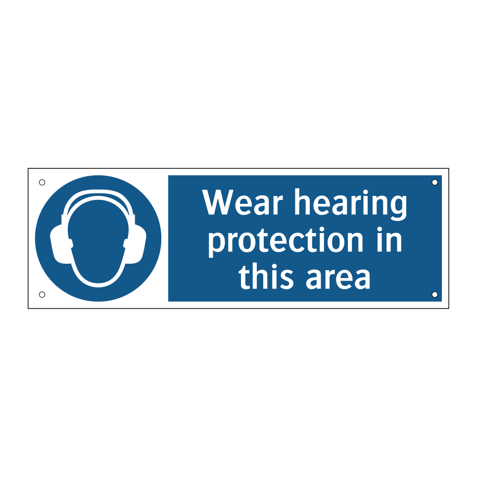 Wear hearing protection in this area