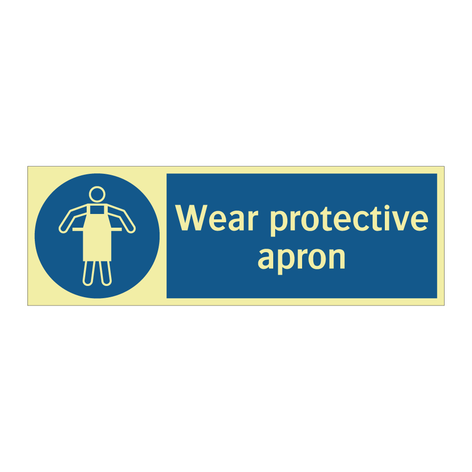 Wear protective apron