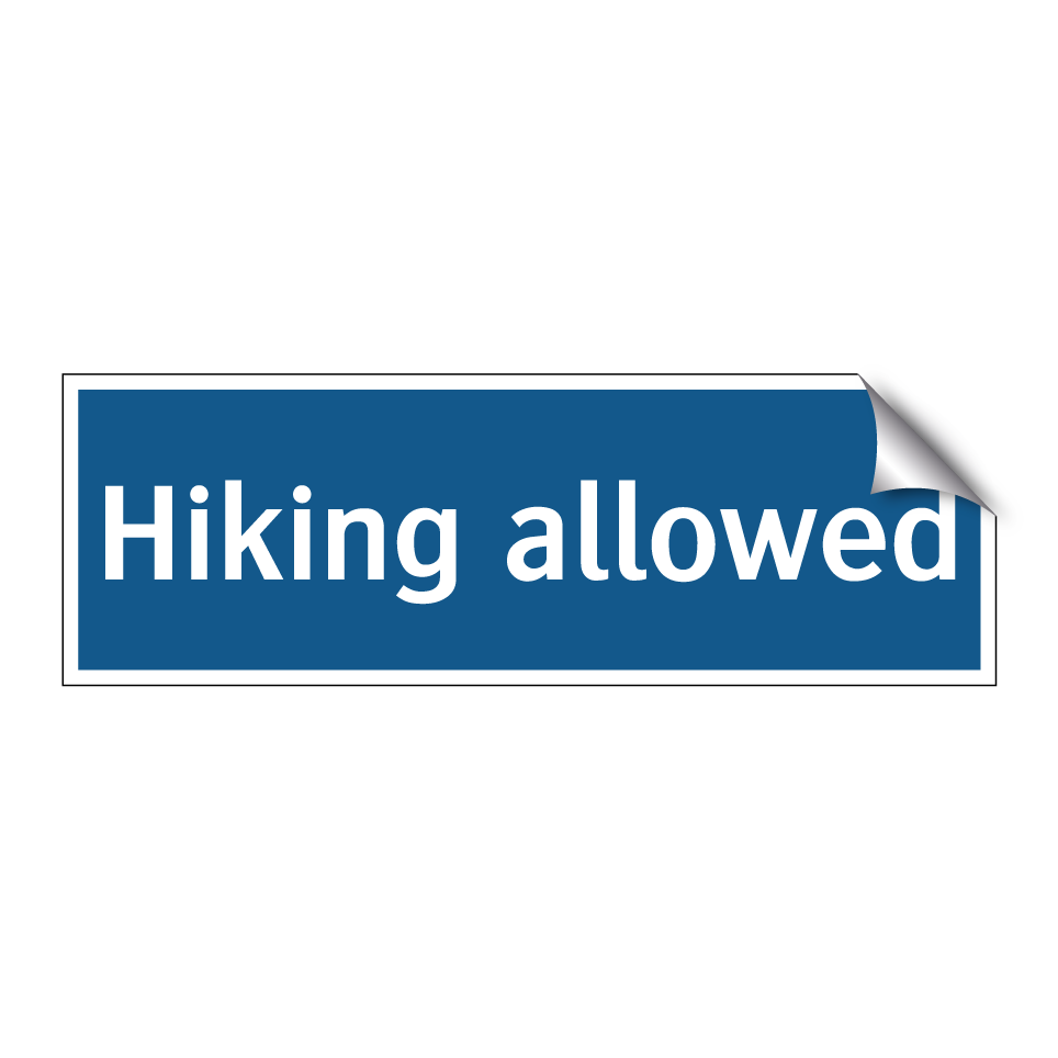 Hiking allowed