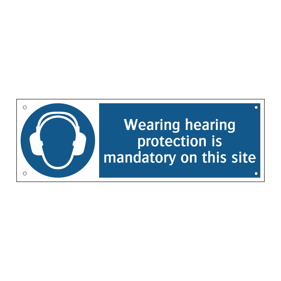 Wearing hearing protection is mandatory on this site