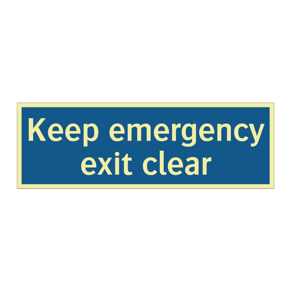 Keep emergency exit clear