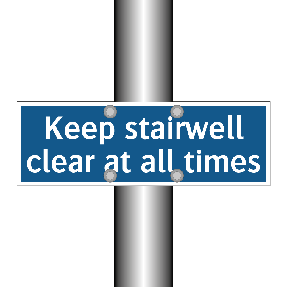 Keep stairwell clear at all times