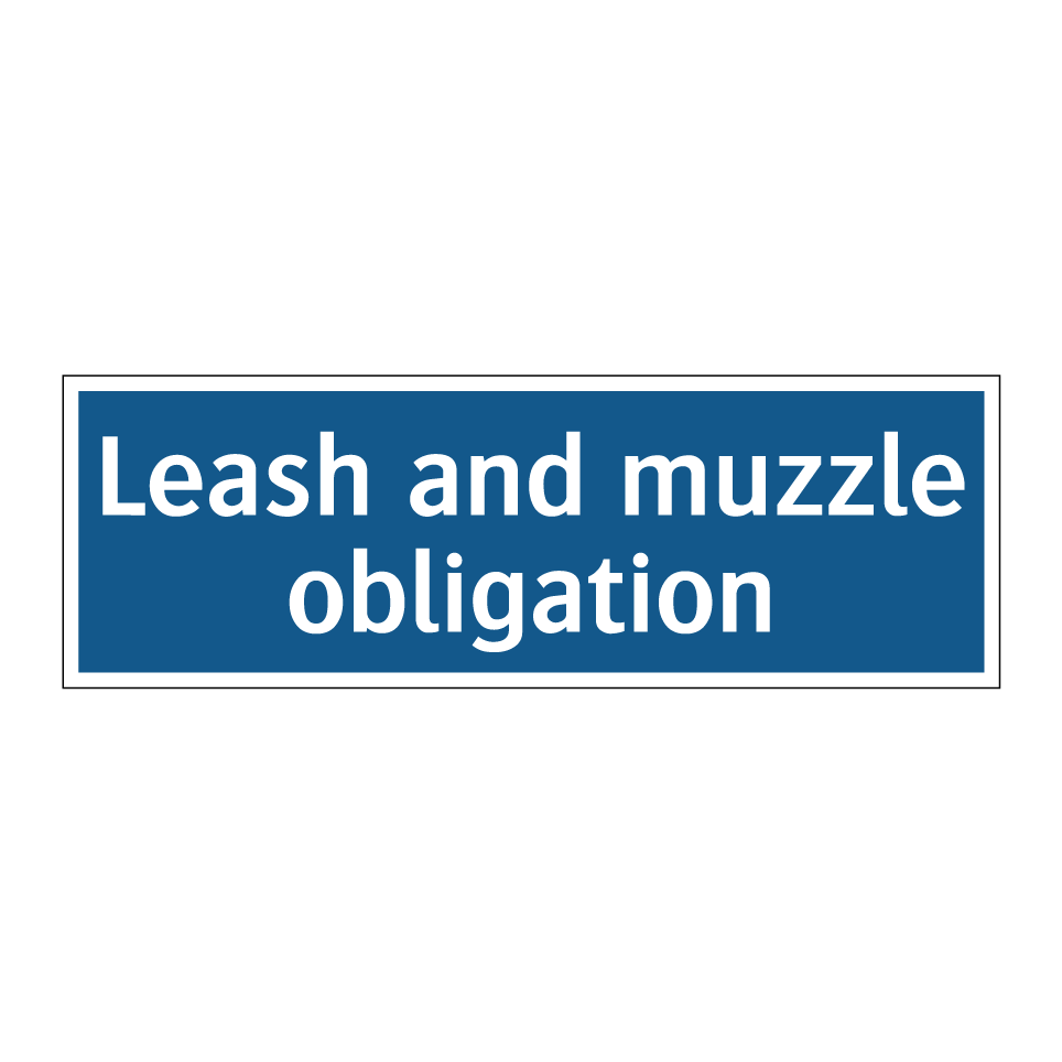 Leash and muzzle obligation