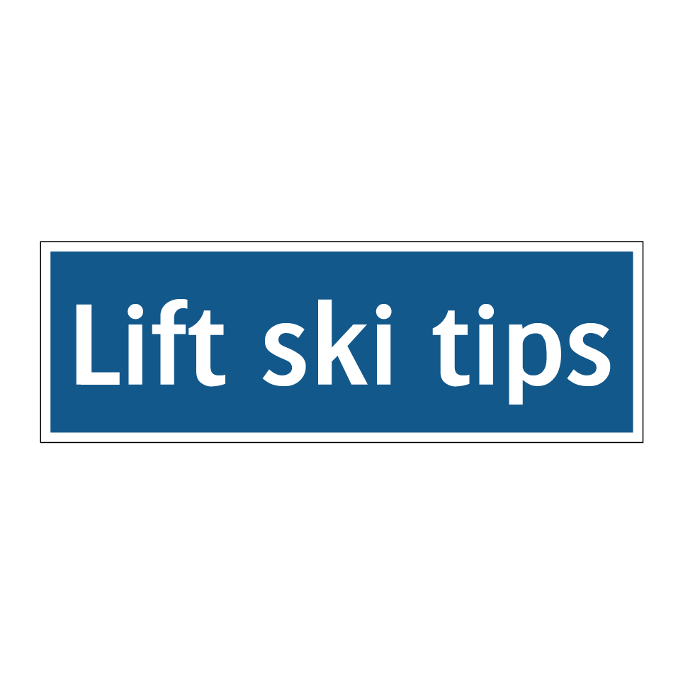 Lift ski tips