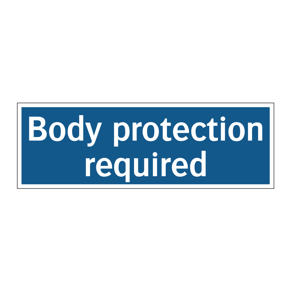 Body protection required