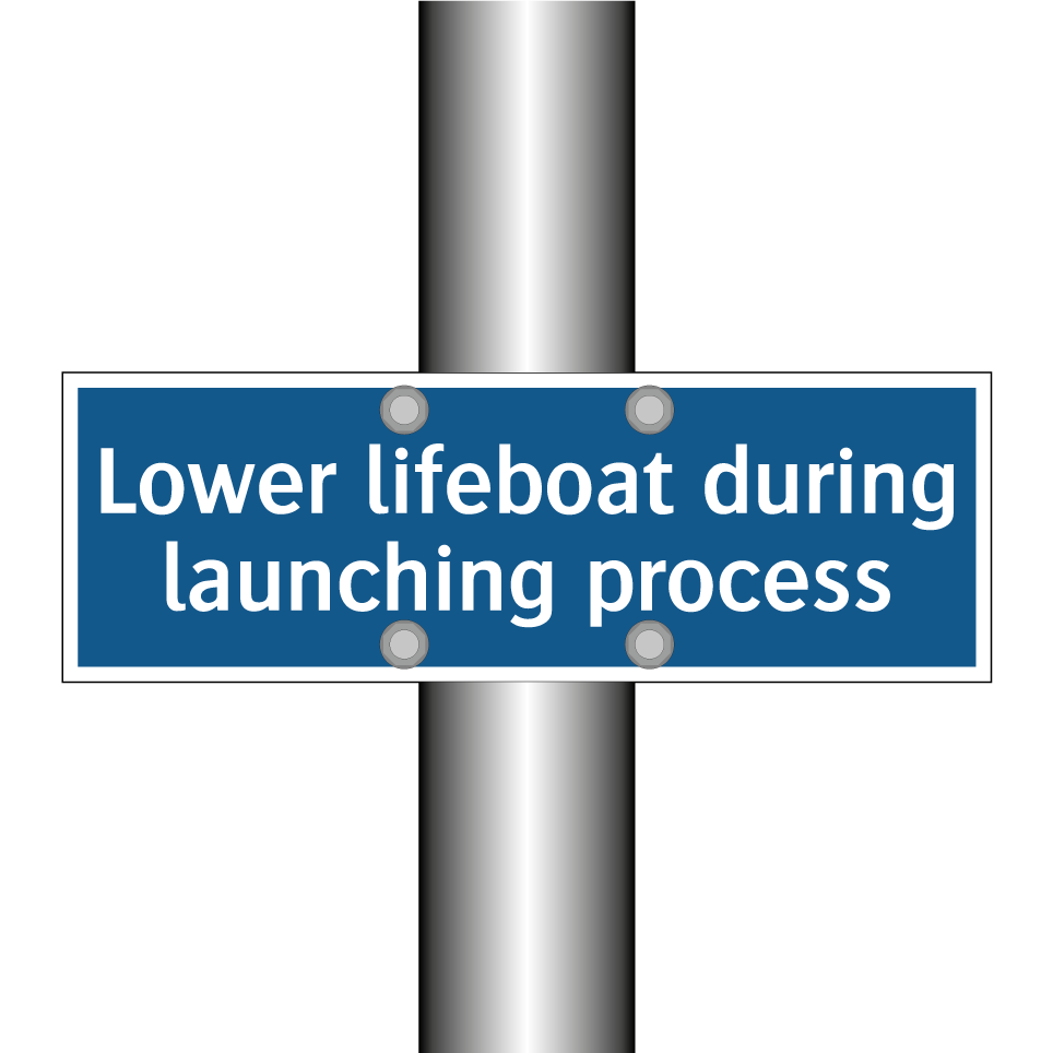 Lower lifeboat during launching process