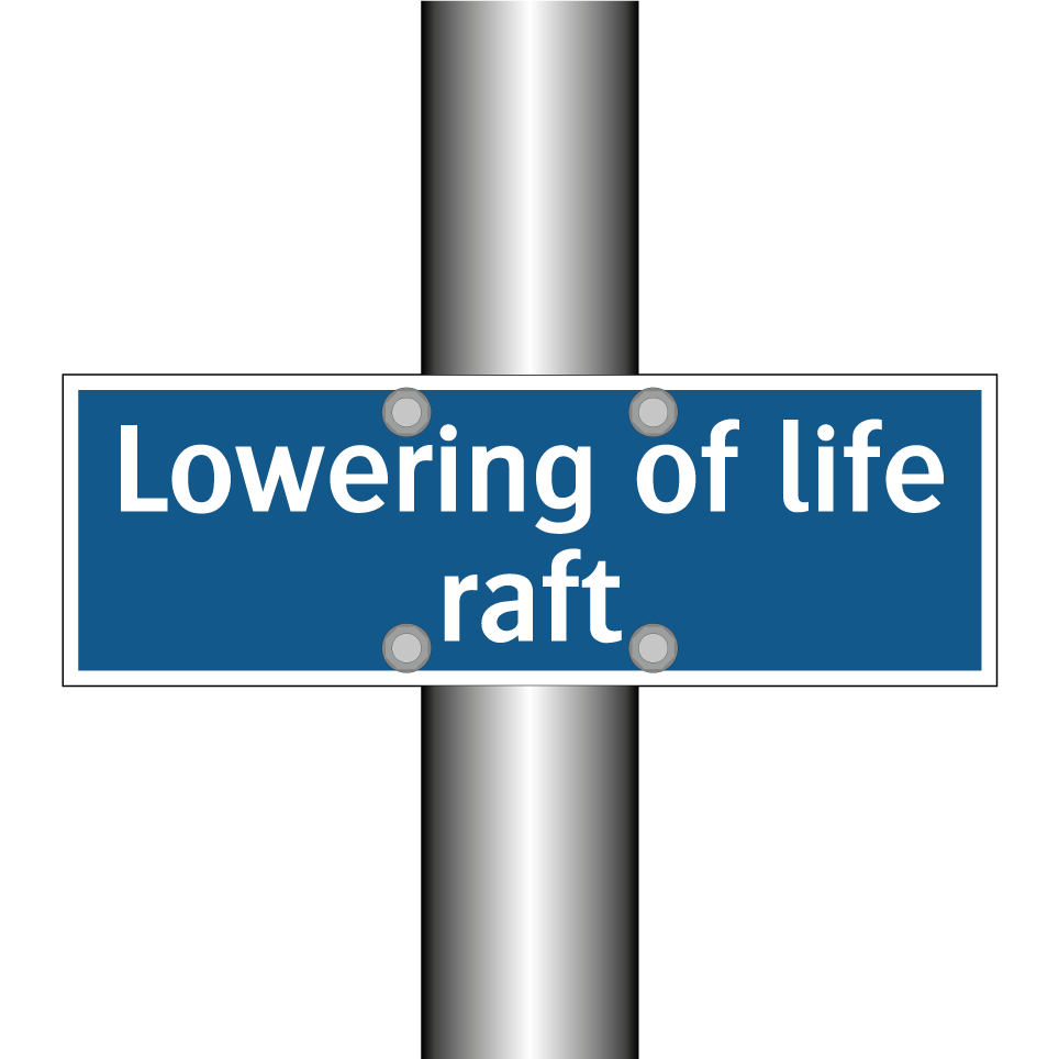 Lowering of life raft