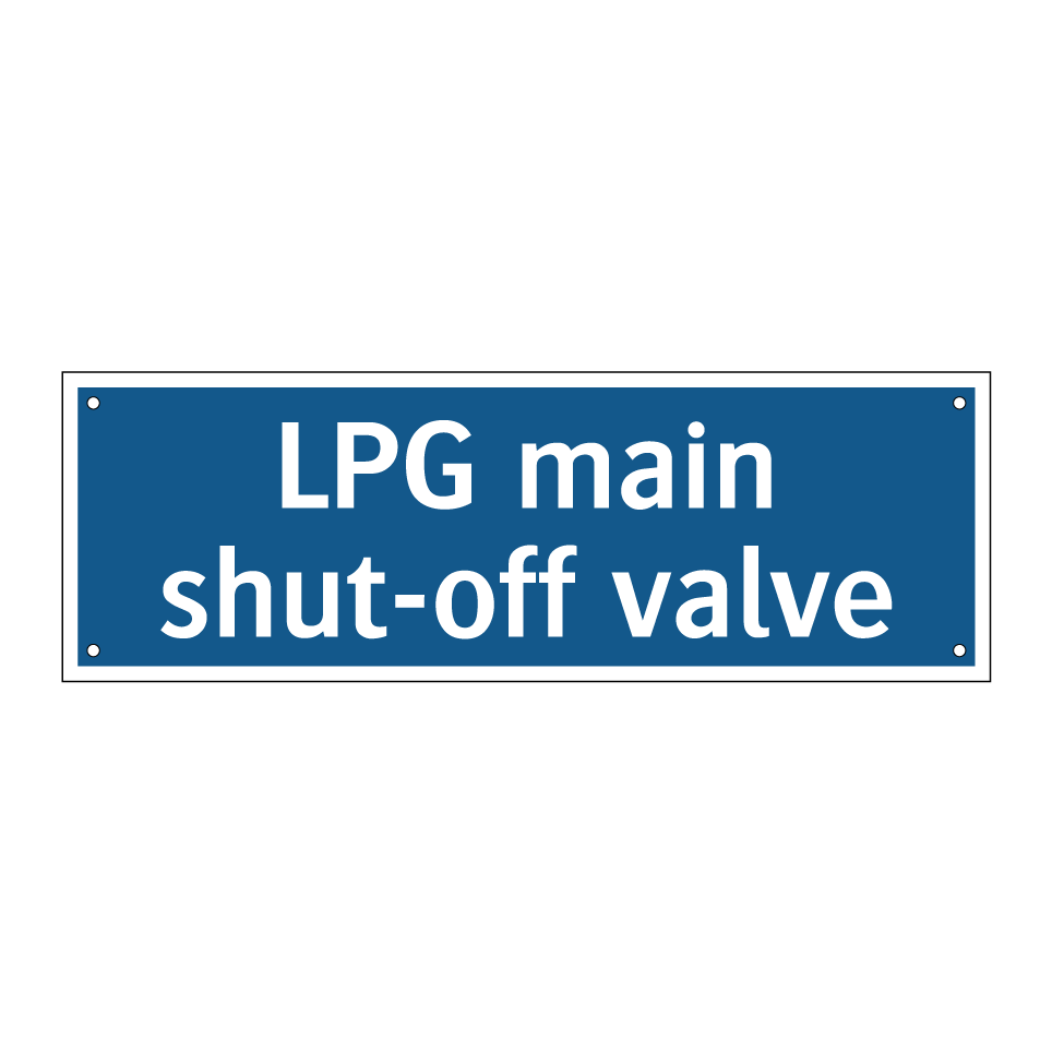 LPG main shut-off valve
