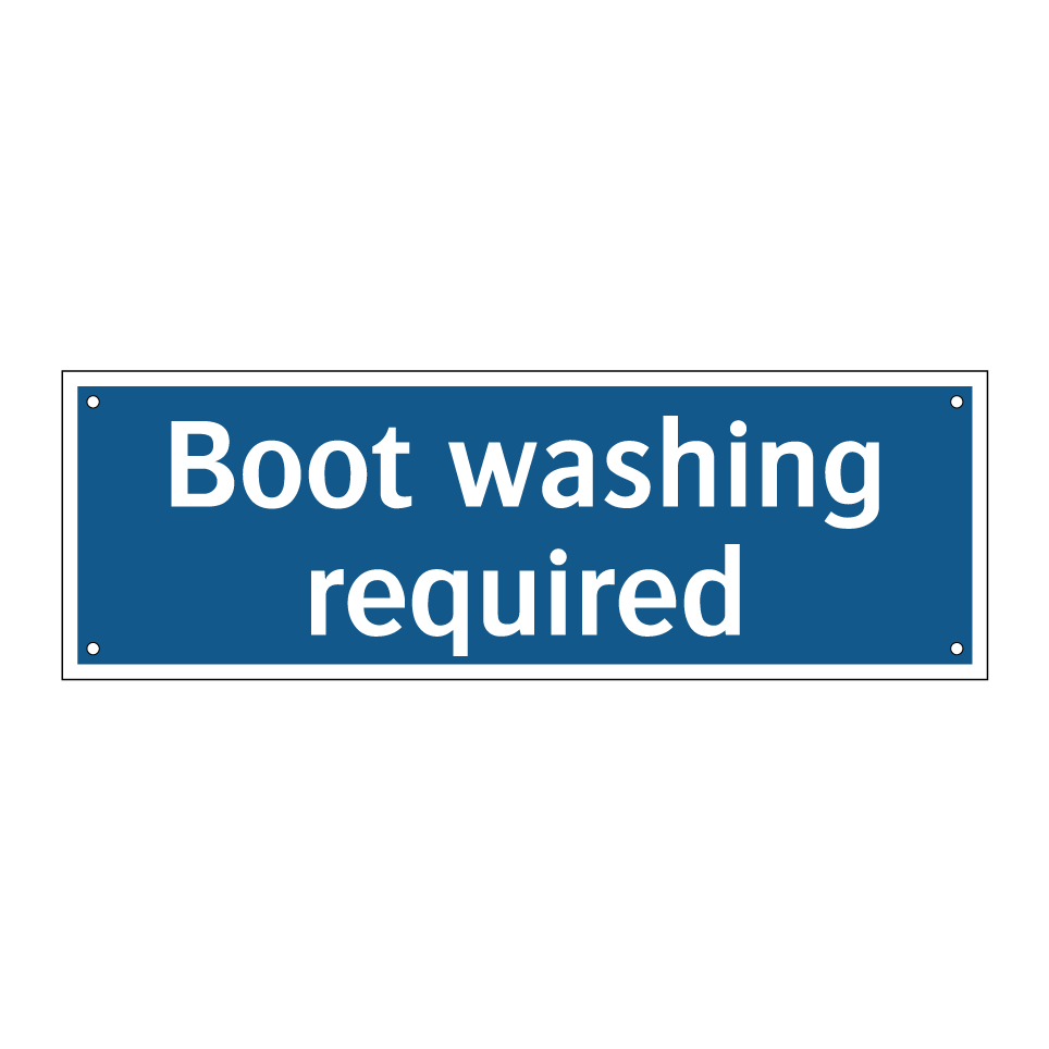 Boot washing required