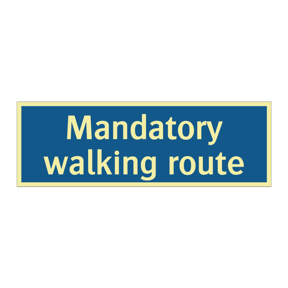 Mandatory walking route