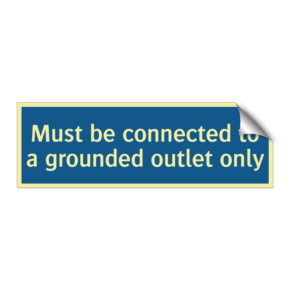 Must be connected to a grounded outlet only