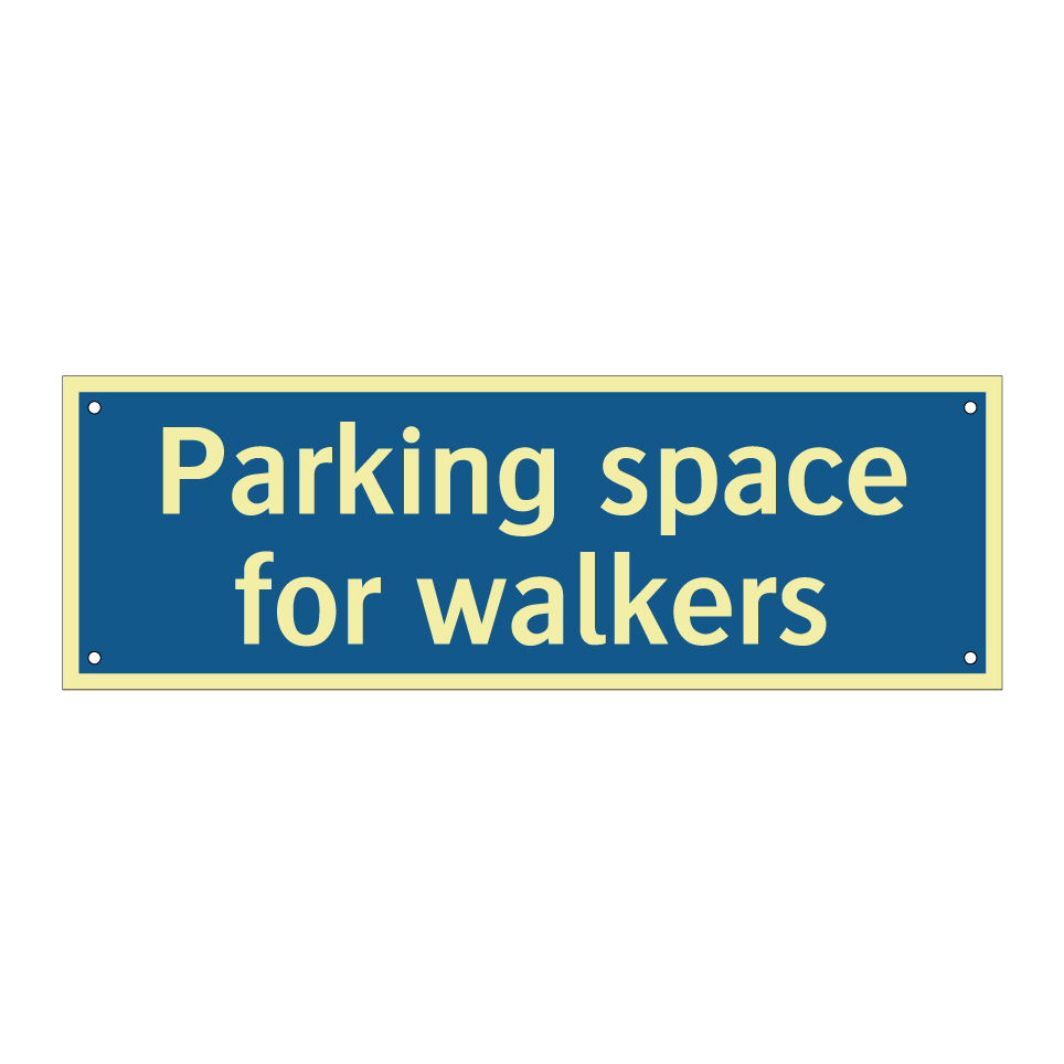 Parking space for walkers