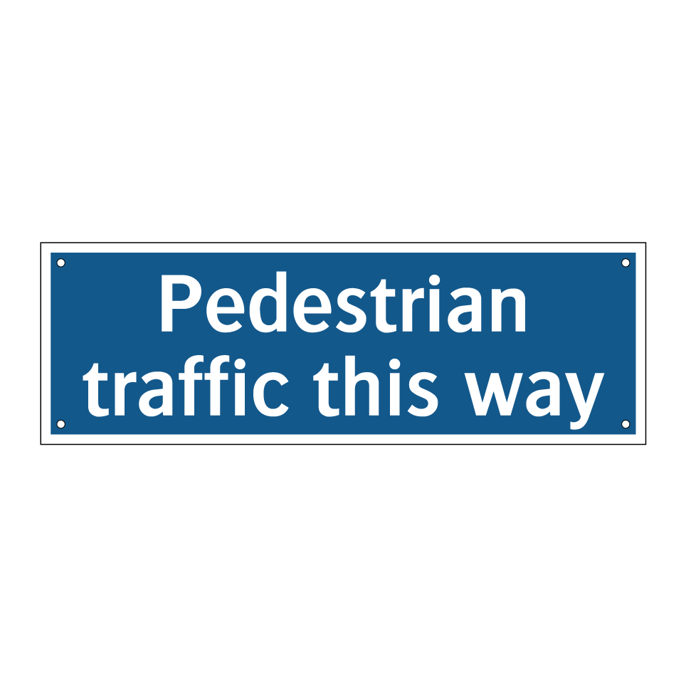 Pedestrian traffic this way