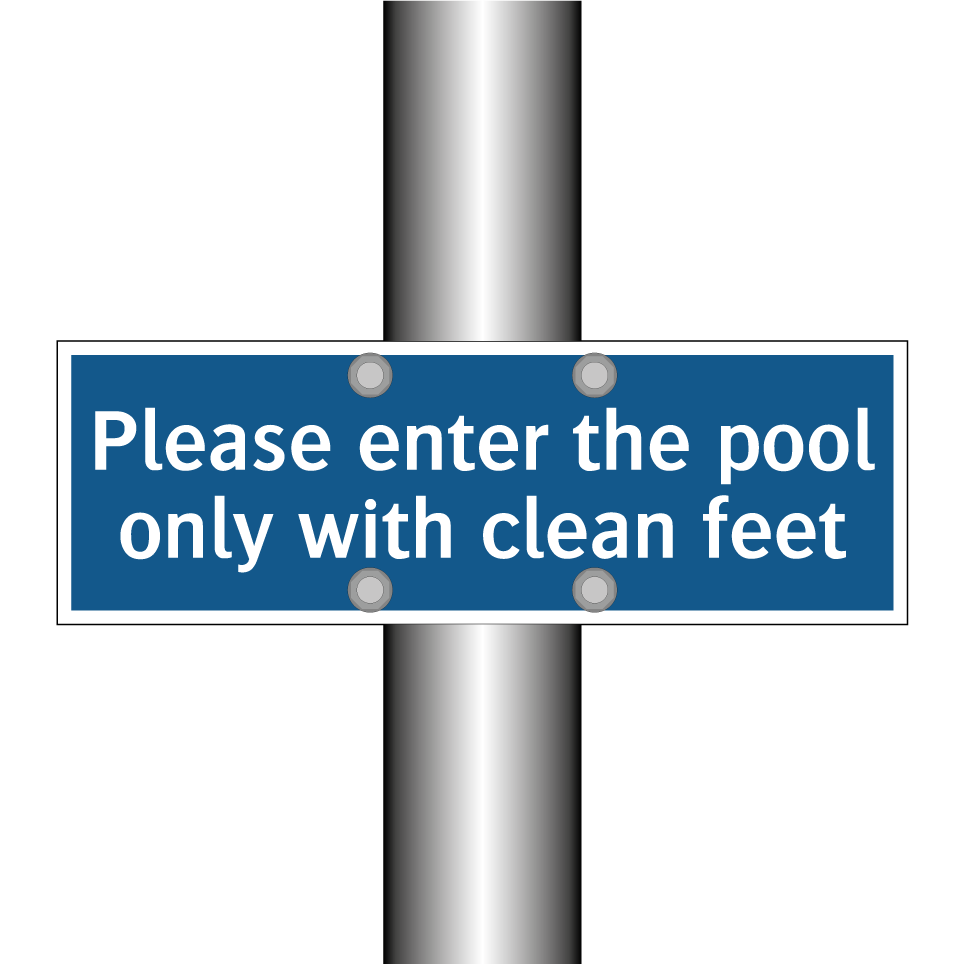 Please enter the pool only with clean feet