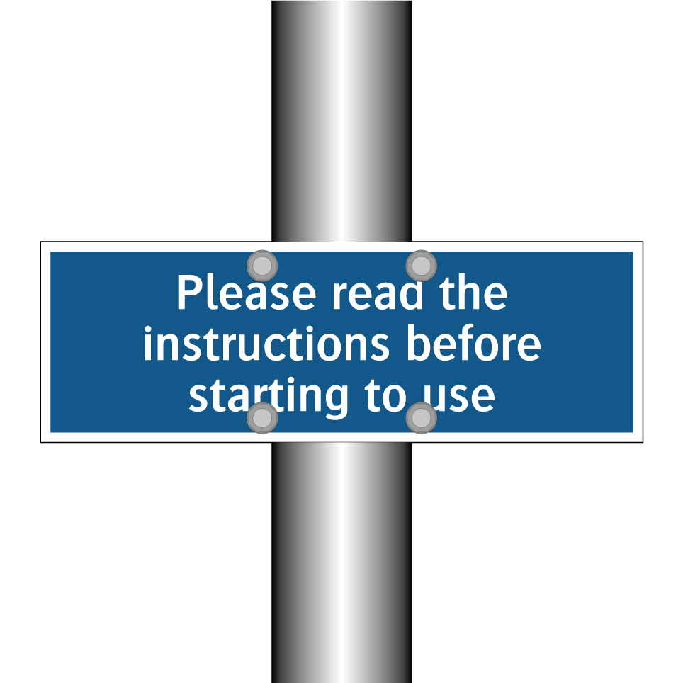 Please read the instructions before starting to use