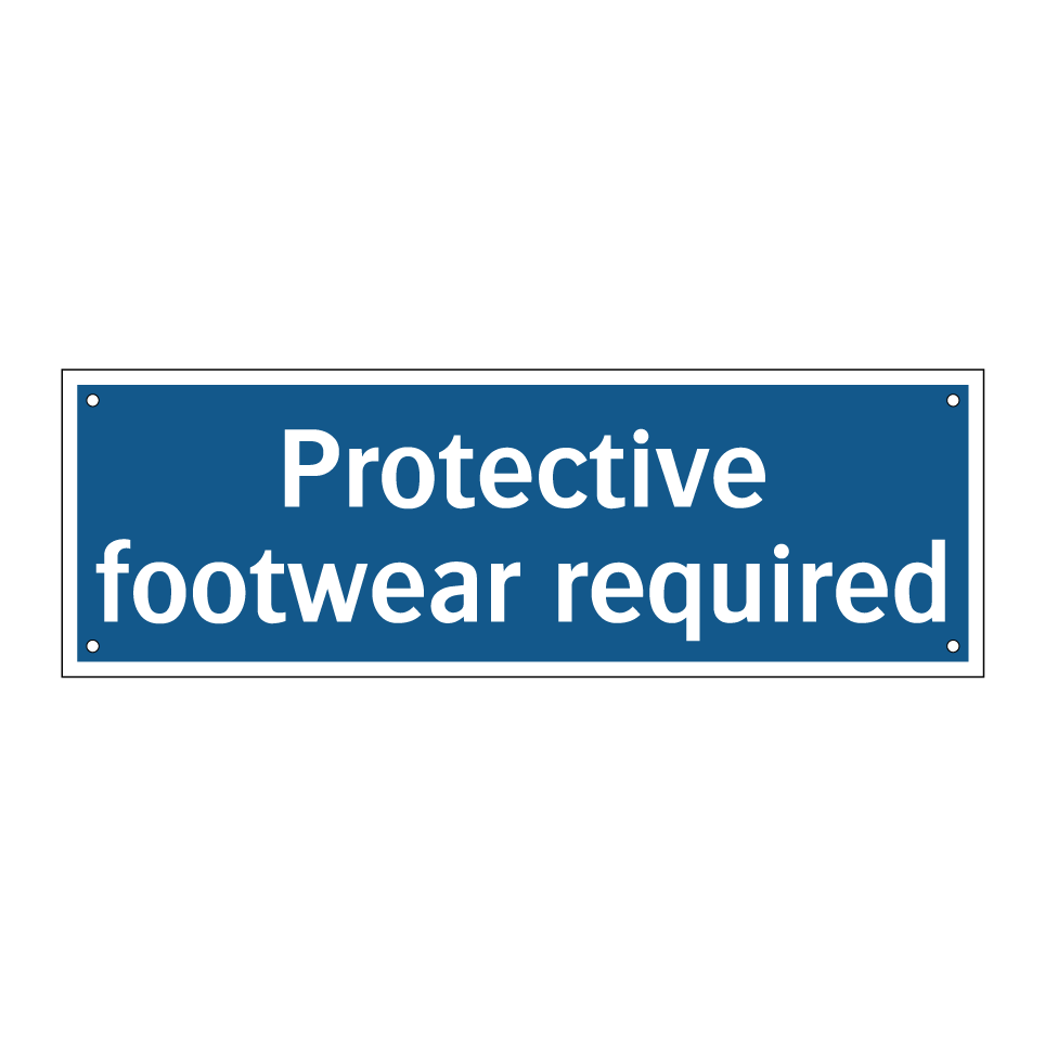 Protective footwear required