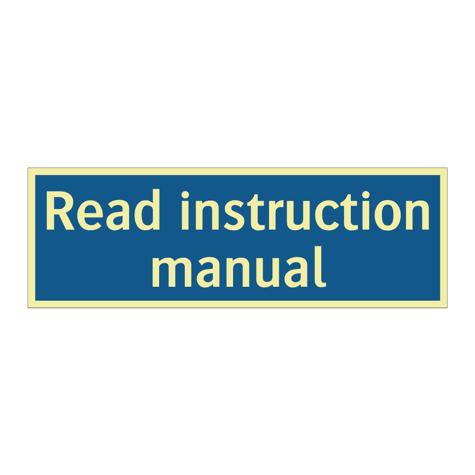 Read instruction manual