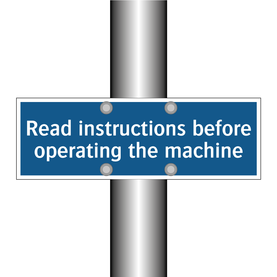 Read instructions before operating the machine