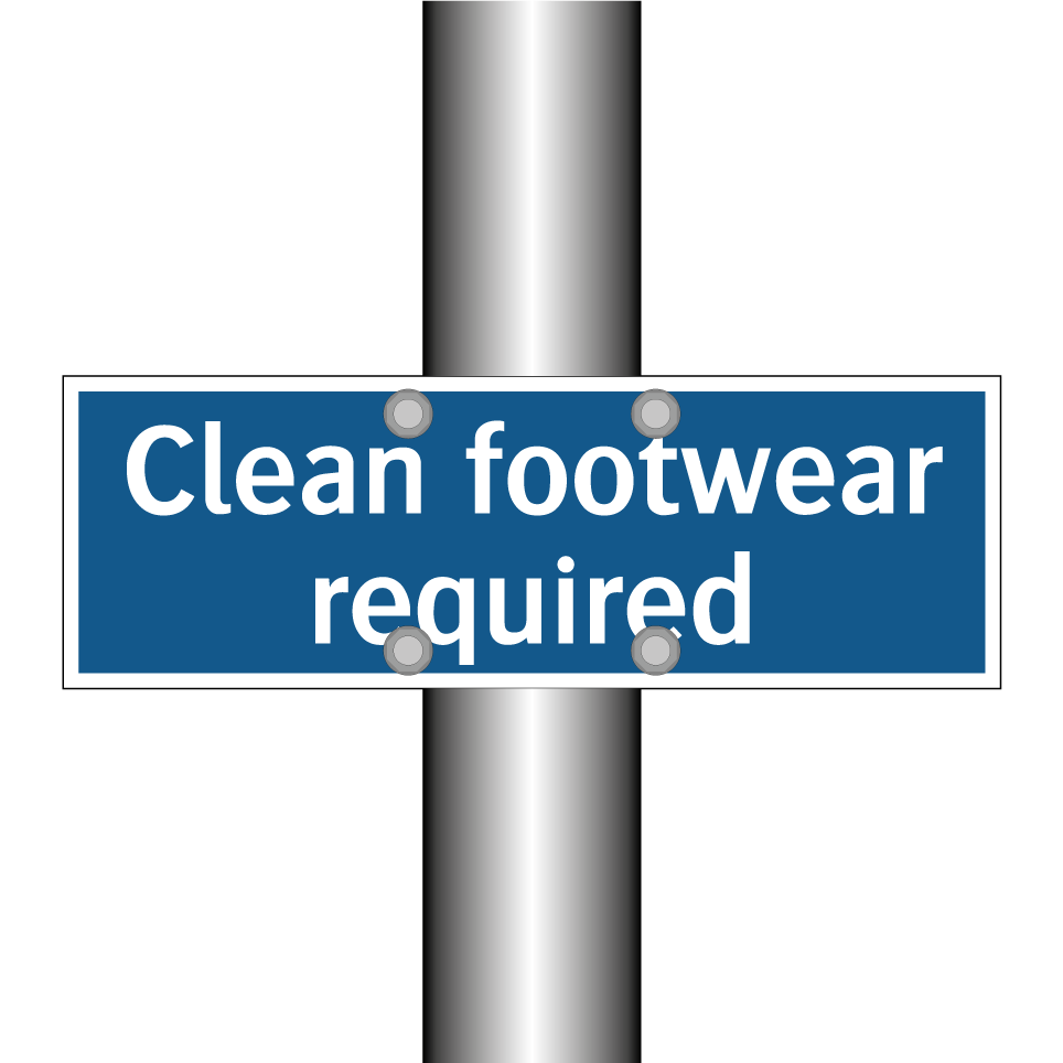 Clean footwear required