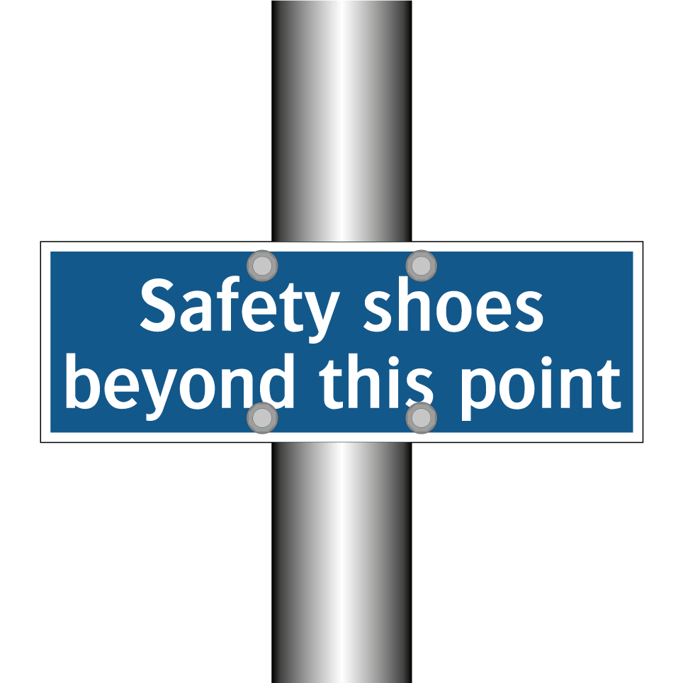 Safety shoes beyond this point