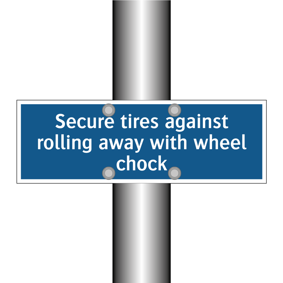 Secure tires against rolling away with wheel chock