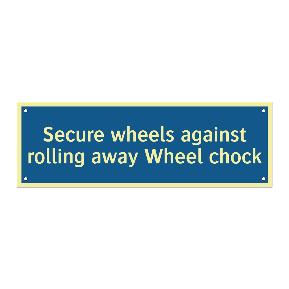 Secure wheels against rolling away Wheel chock