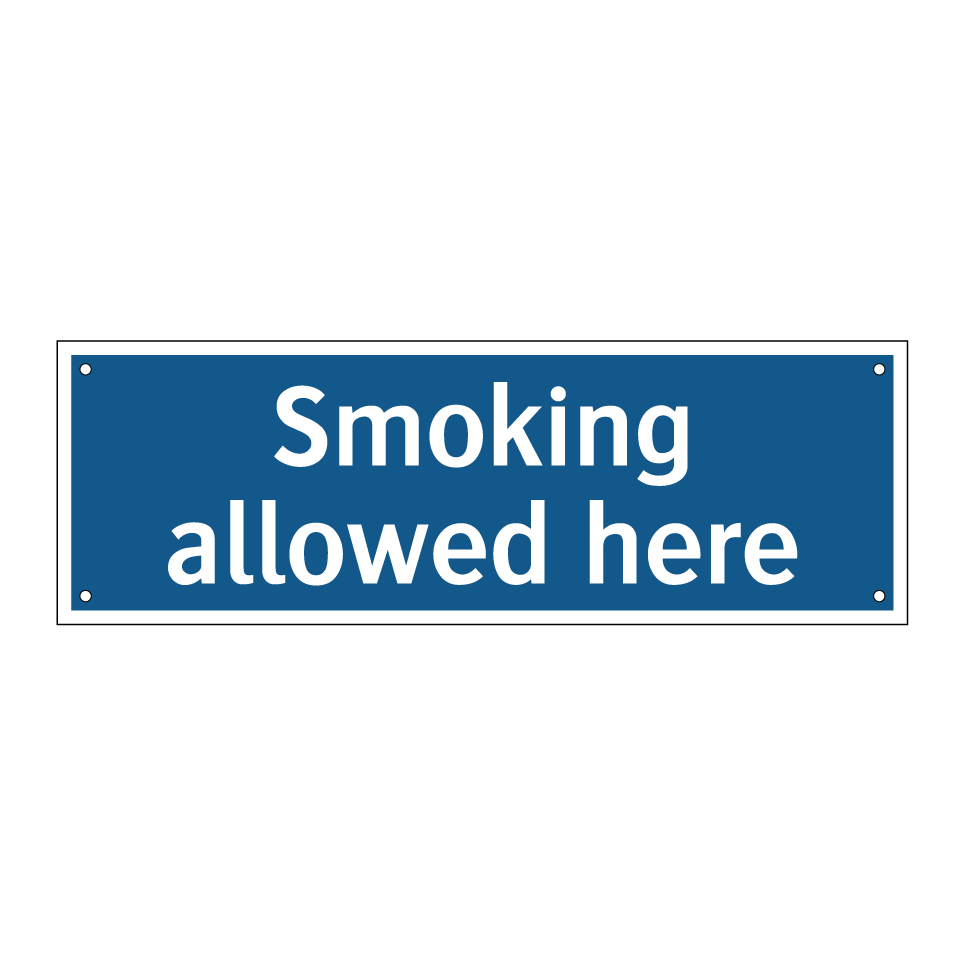 Smoking allowed here