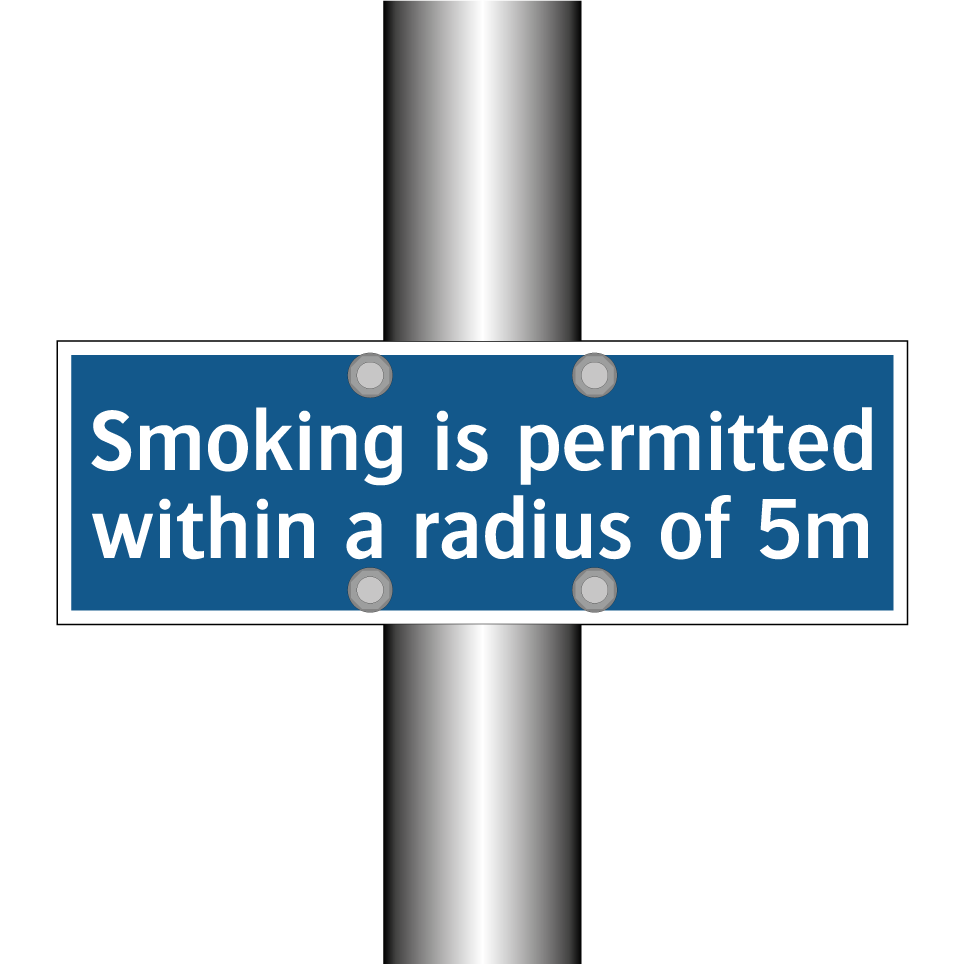 Smoking is permitted within a radius of 5m