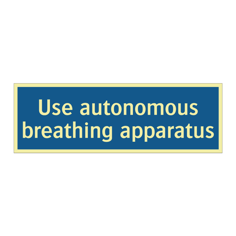 Use autonomous breathing apparatus