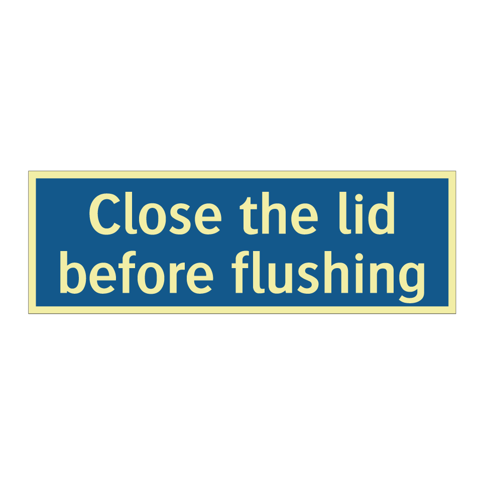 Close the lid before flushing