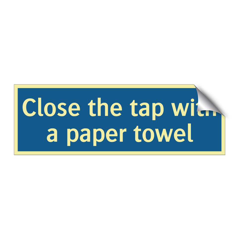 Close the tap with a paper towel