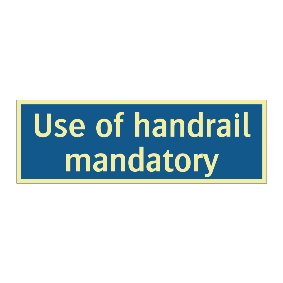 Use of handrail mandatory