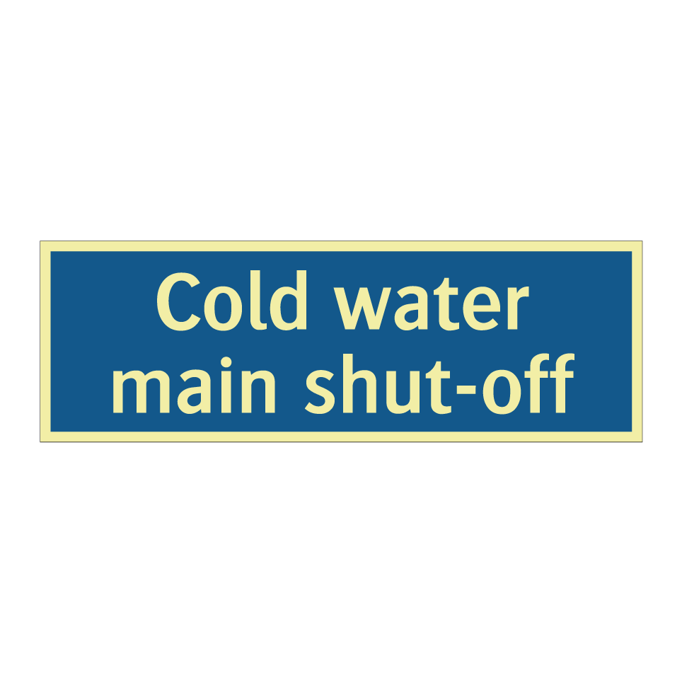 Cold water main shut-off
