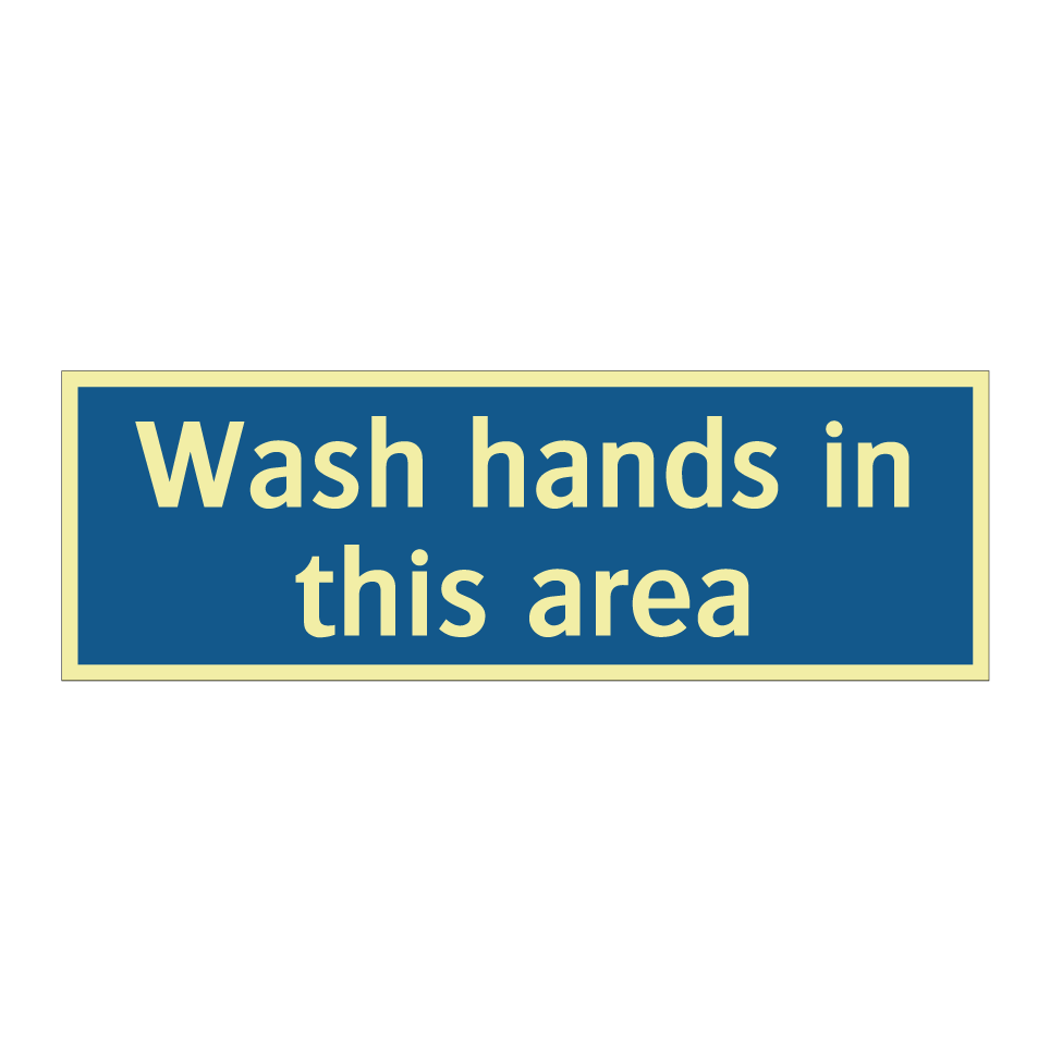 Wash hands in this area