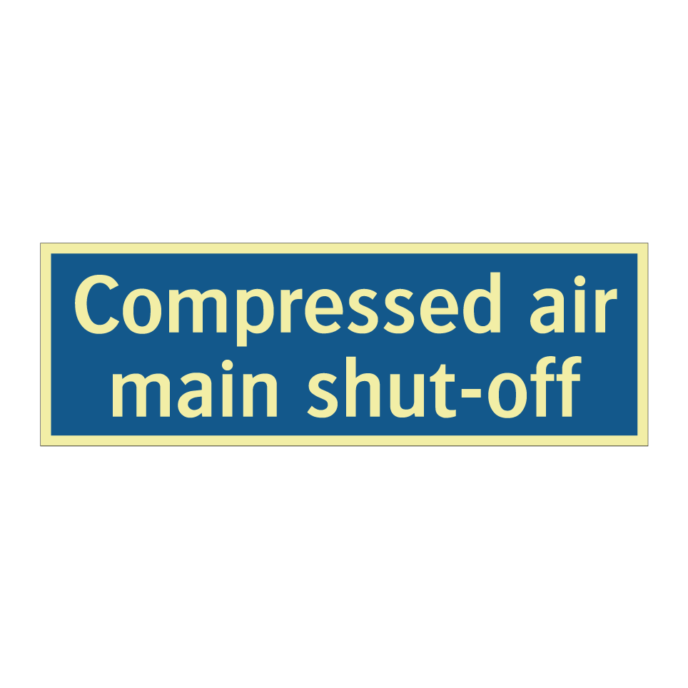 Compressed air main shut-off