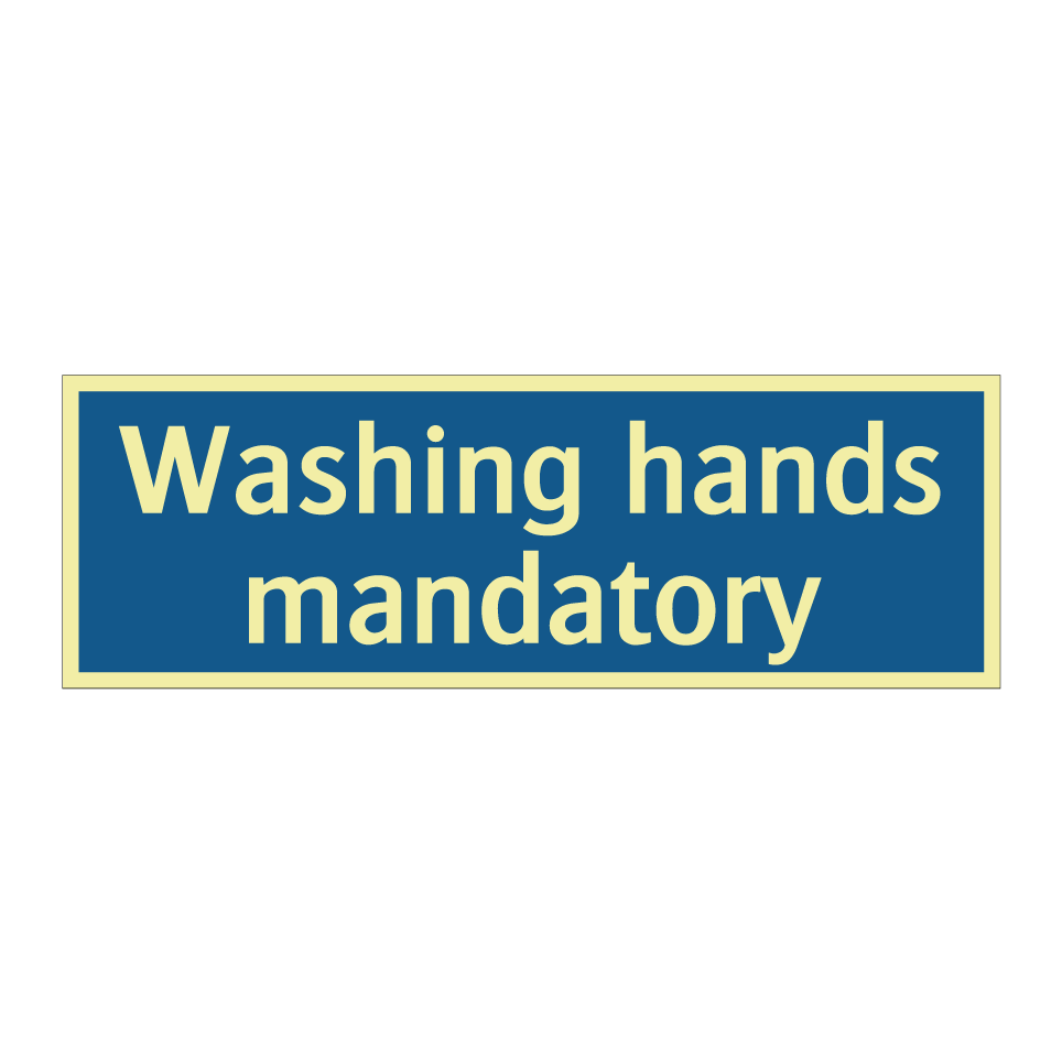 Washing hands mandatory
